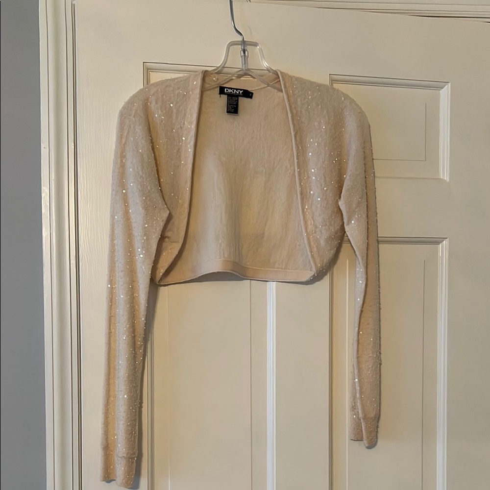 DKNY Cream Sequin Women's Sweater